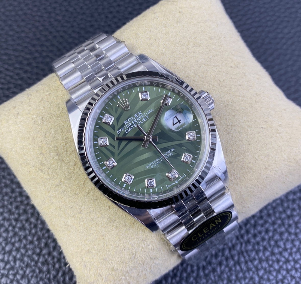 Super Clone Datejust 36 Diamon Palm Dial_1