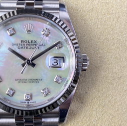 Super Clone Datejust 36 Steel Mother Of Pearl