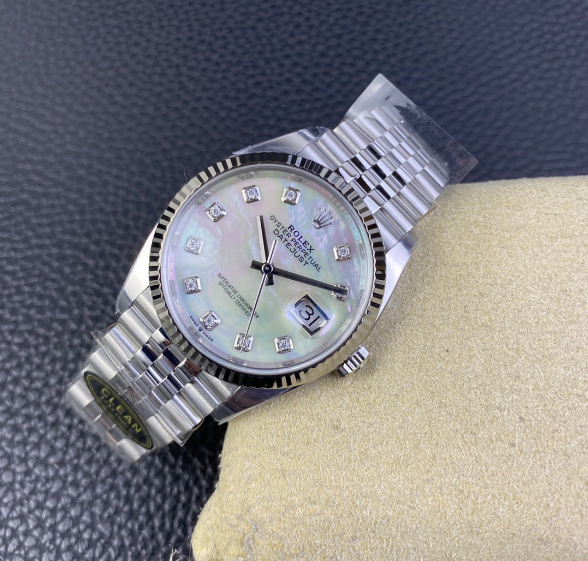 Super Clone Datejust 36 Steel Mother Of Pearl_3