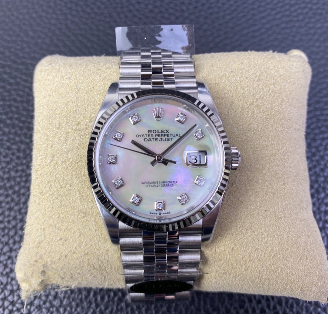 Super Clone Datejust 36 Steel Mother Of Pearl