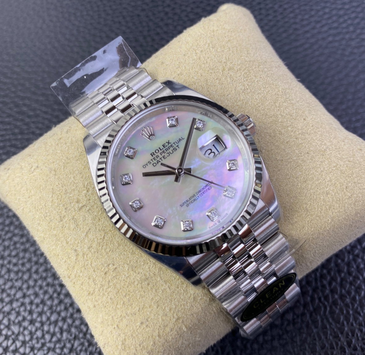 Super Clone Datejust 36 Steel Mother Of Pearl_1