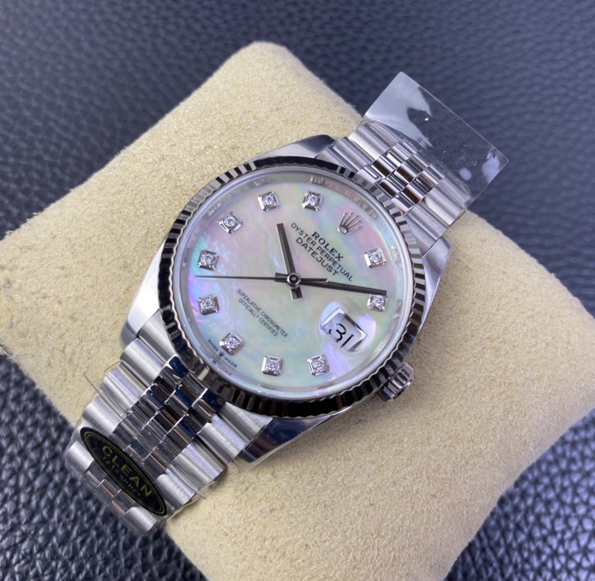 Super Clone Datejust 36 Steel Mother Of Pearl_2