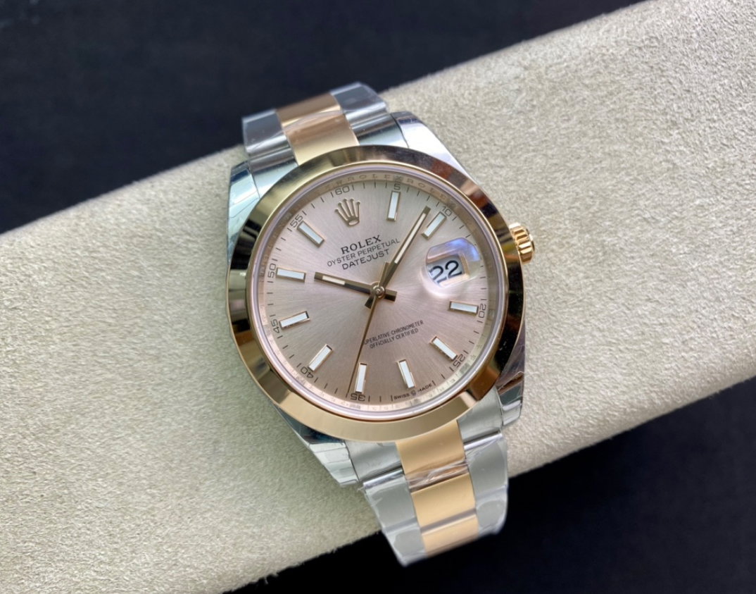 Super Clone Datejust 41 Two-Tone, Yellow Gold, Stainless Steel - Oyster / Silver dial_4
