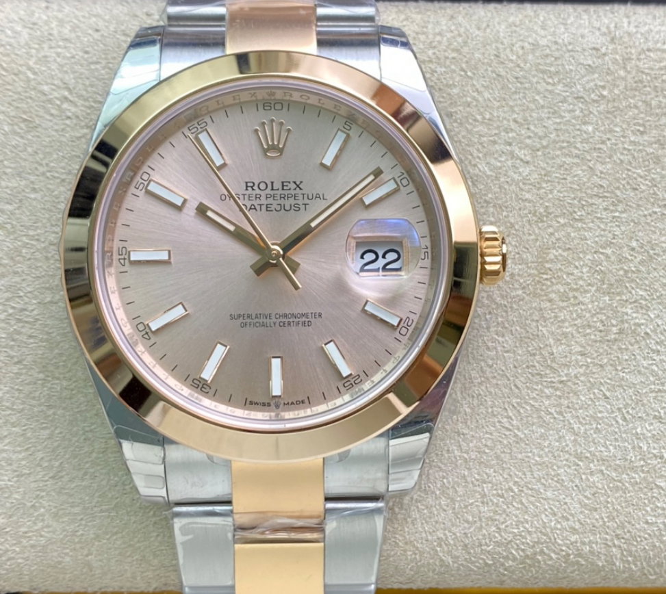 Super Clone Datejust 41 Two-Tone, Yellow Gold, Stainless Steel - Oyster / Silver dial_0