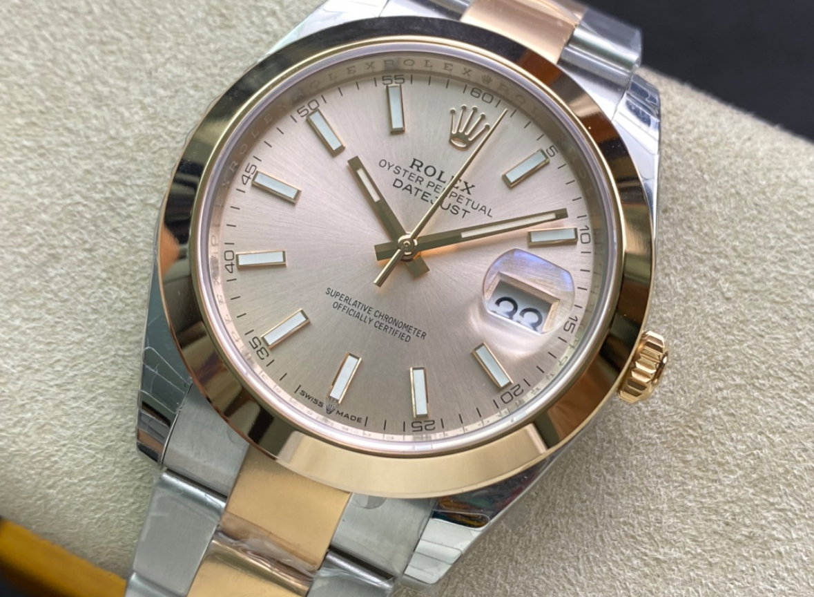Super Clone Datejust 41 Two-Tone, Yellow Gold, Stainless Steel - Oyster / Silver dial_2