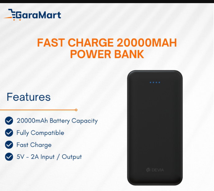 FAST CHARGE 20000MAH POWER BANK... DEVIA GUARDIAN _0