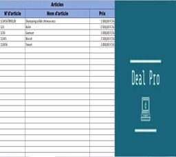 Caisse enregistreuse sur excel