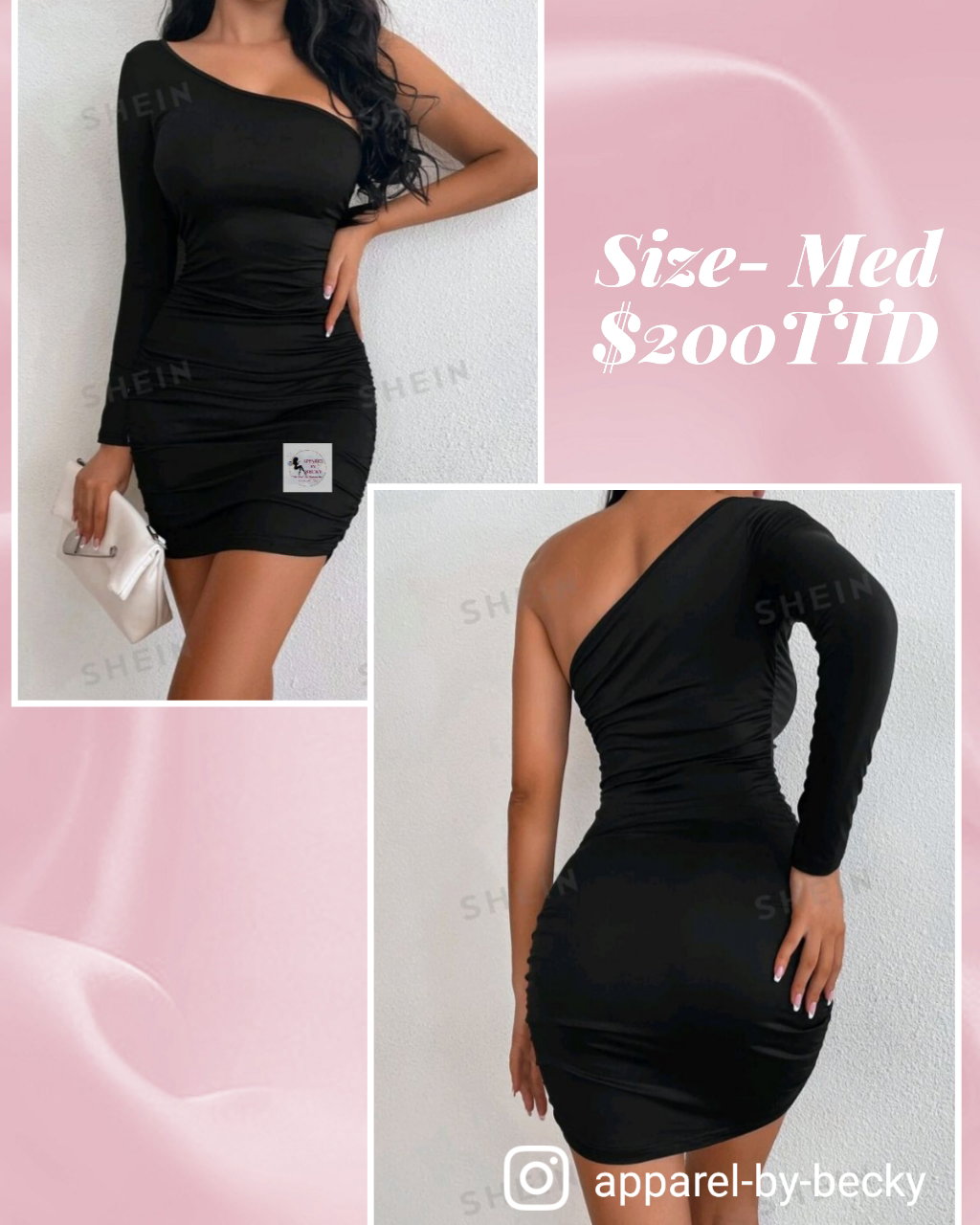 One Shoulder Ruched Bodycon Dress 