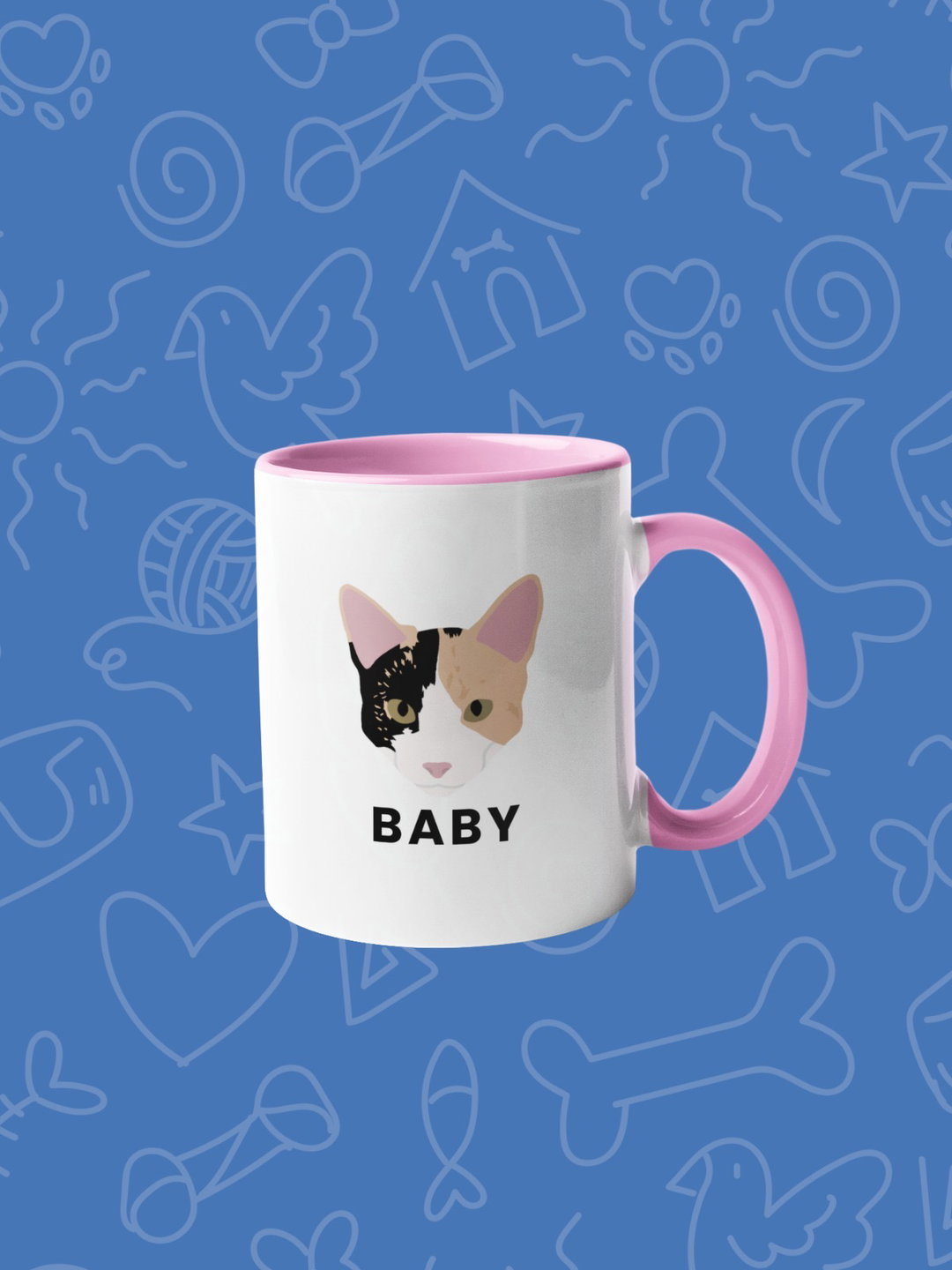 Taza con asa y color interior 