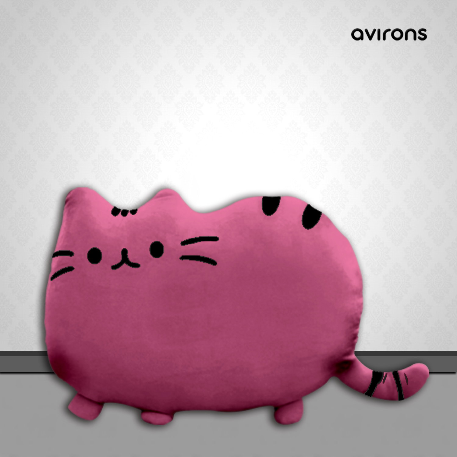 Cat Shape Kids Pillow for Kids Pink Color_4