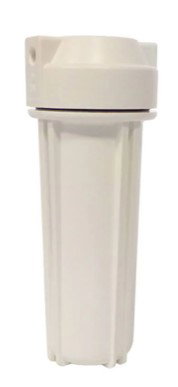  10 Inch Water Filter Housing, White, ¼ Inch Port, Double O-Ring_0
