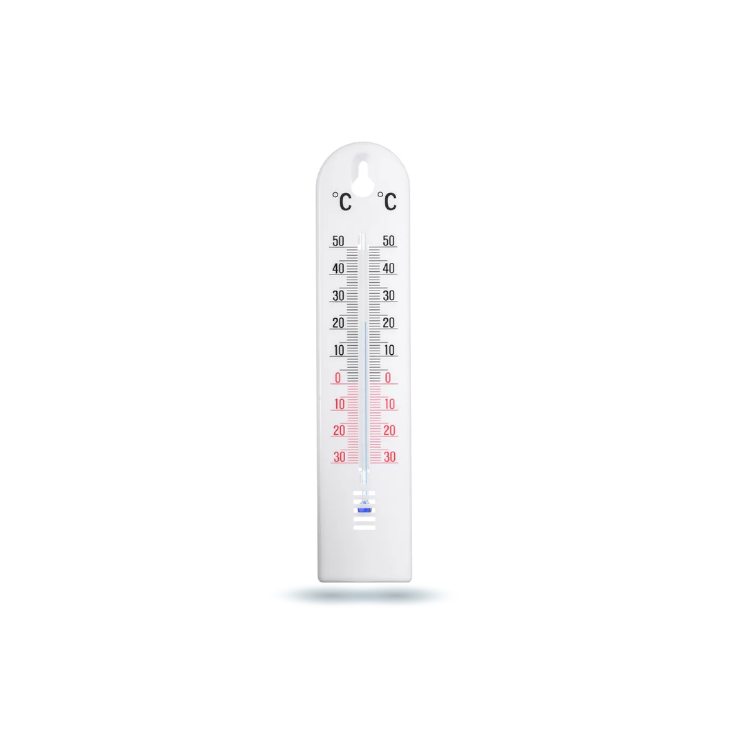 Thermomètre mural à mercure.