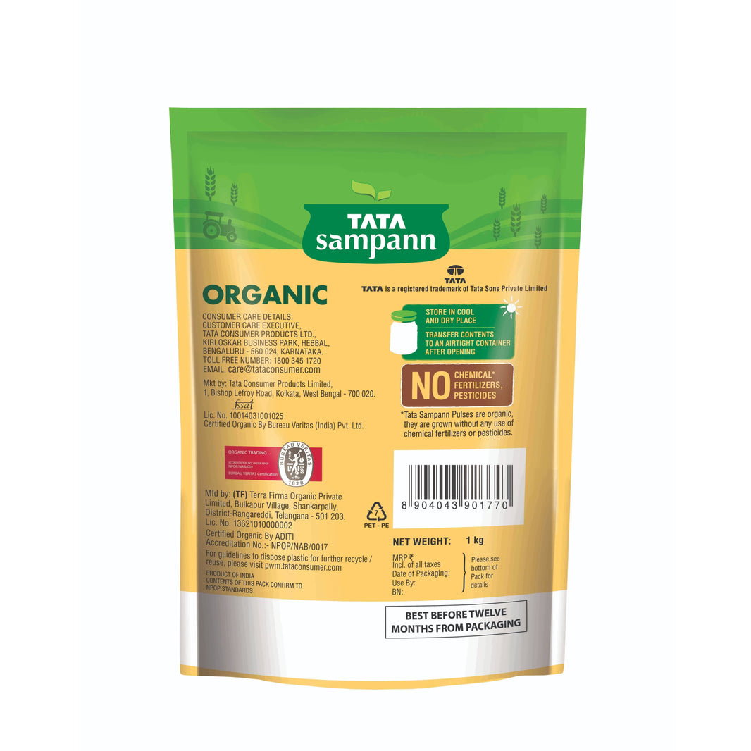 Tata Sampann Organic Toor /Arhar Dal, 1 kg_1