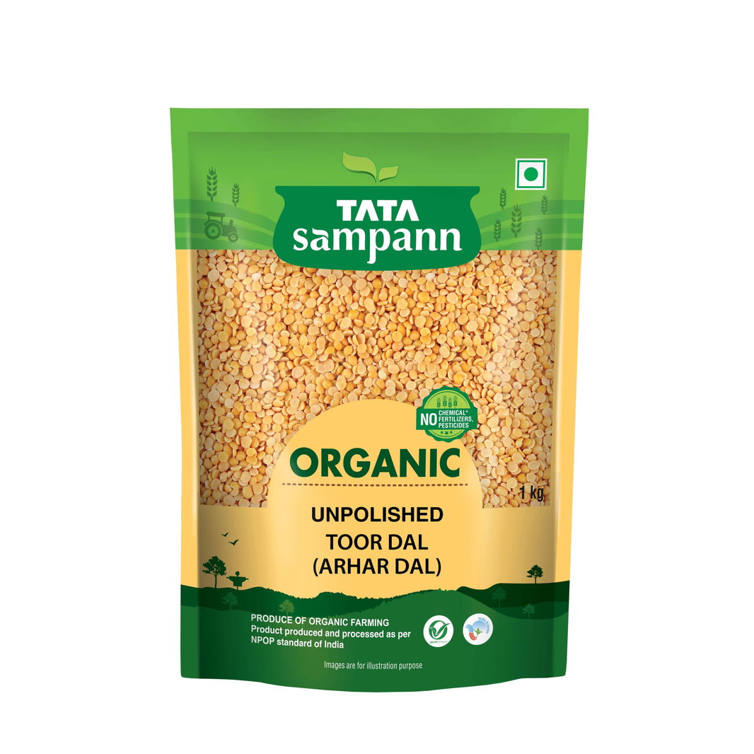 Tata Sampann Organic Toor /Arhar Dal, 1 kg_0