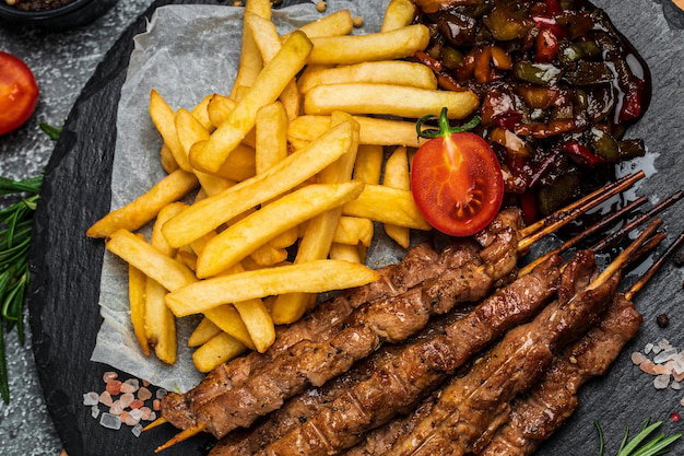 Brochette de Boeuf plus Frite_0