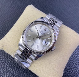 Super Clone Datejust 36 Silver Baton Dial