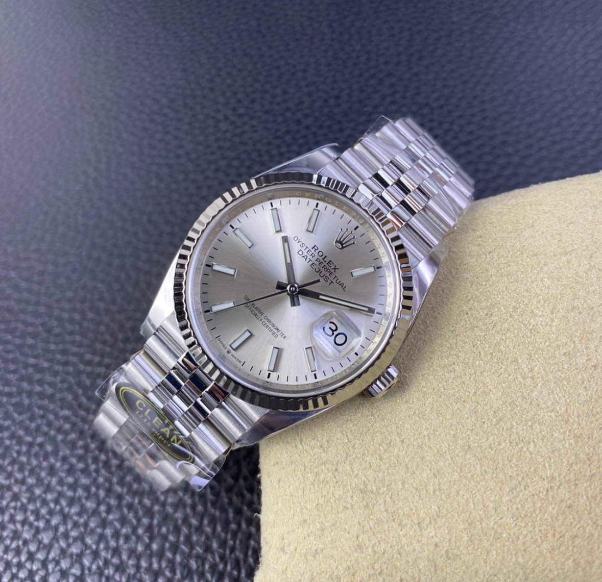 Super Clone Datejust 36 Silver Baton Dial_3