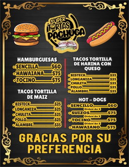 Tortas, Tacos, Hamburguesas y más