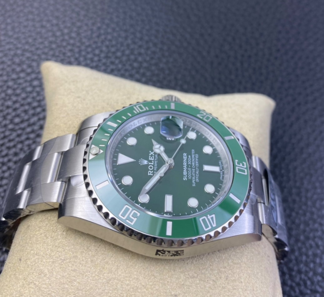 Super Clone Submariner Date Hulk 116610LV Green Dial Green Ceramic Bezel 904L Steel Case & Oyster Bracelet - 3235 Movement_3