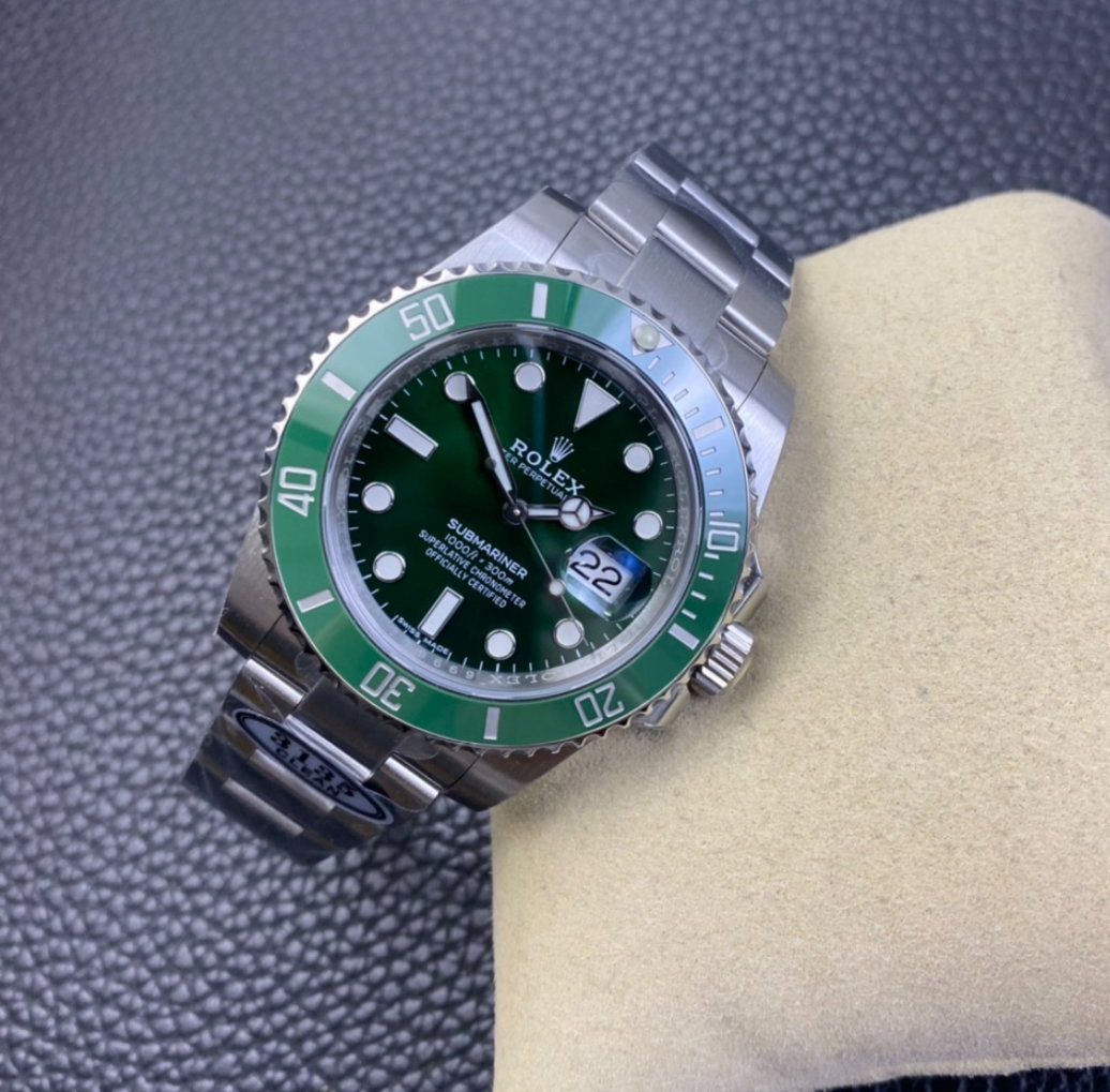 Super Clone Submariner Date Hulk 116610LV Green Dial Green Ceramic Bezel 904L Steel Case & Oyster Bracelet - 3235 Movement_5