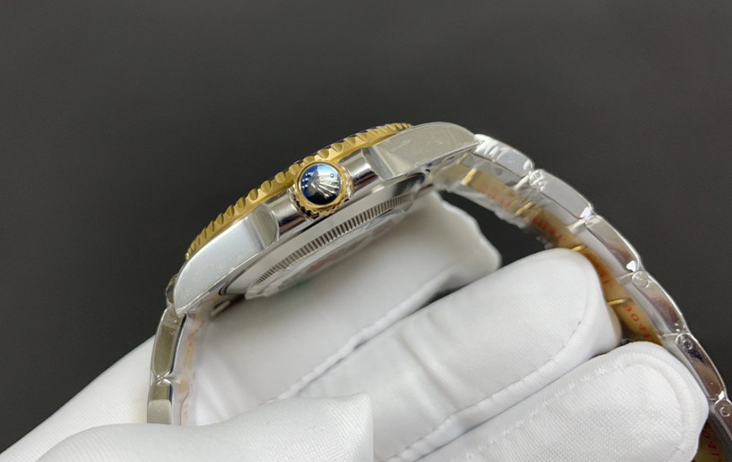 Super Clone Submariner Date Blue Dial Steal Gold Oyster Bracelet - 3235 Movement_3