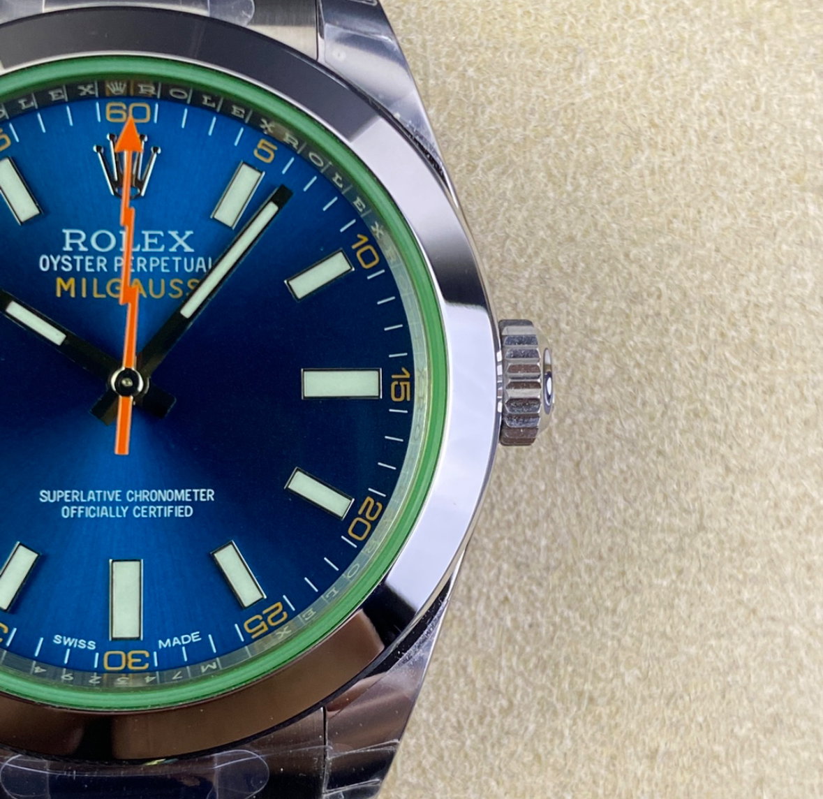 Super Clone Milgauss Blu Dial - Ref 116400GV - assembled watch_1