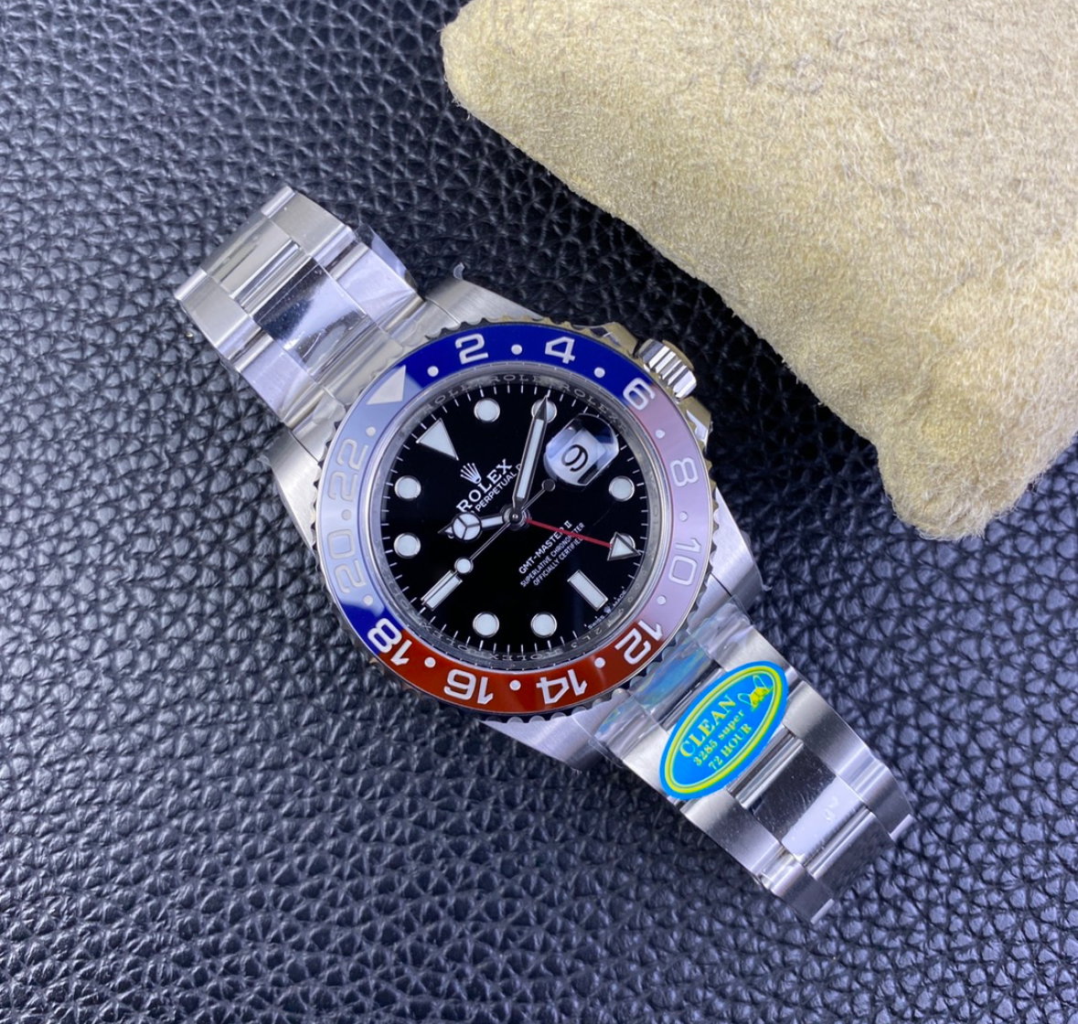 Super Clone GMT-Master II Pepsi, Stainless Steel Oyster 126710_8