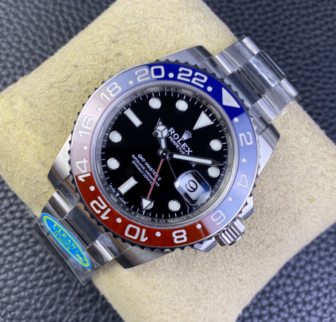 Super Clone GMT-Master II Pepsi, Stainless Steel Oyster 126710_2