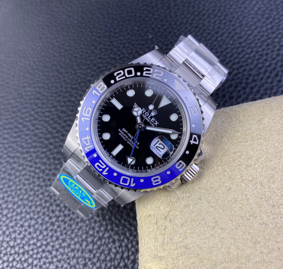 Super Clone GMT-Master II Batman, Stainless Steel Oyster 126710_3