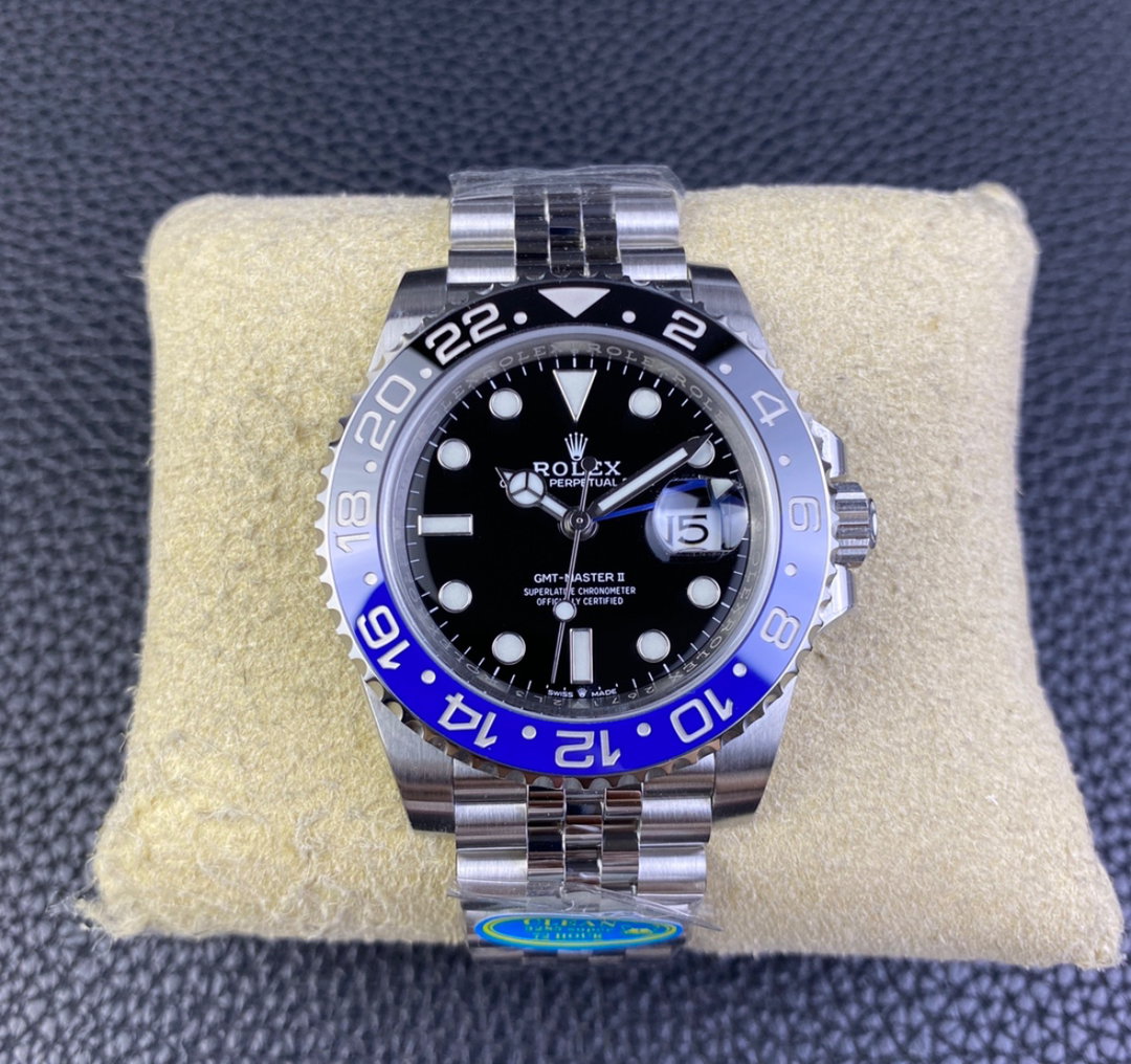 Super Clone GMT-Master II Batman, Stainless Steel Jubilèe 126710