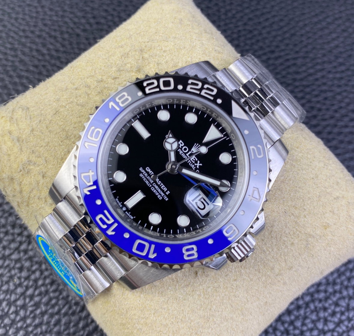 Super Clone GMT-Master II Batman, Stainless Steel Jubilèe 126710_2