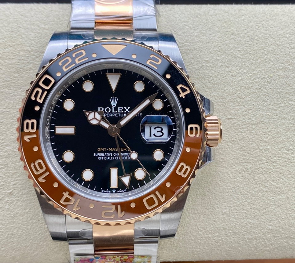 Super Clone GMT-Master II “Root-Beer” Rose Gold & SS 126711_9