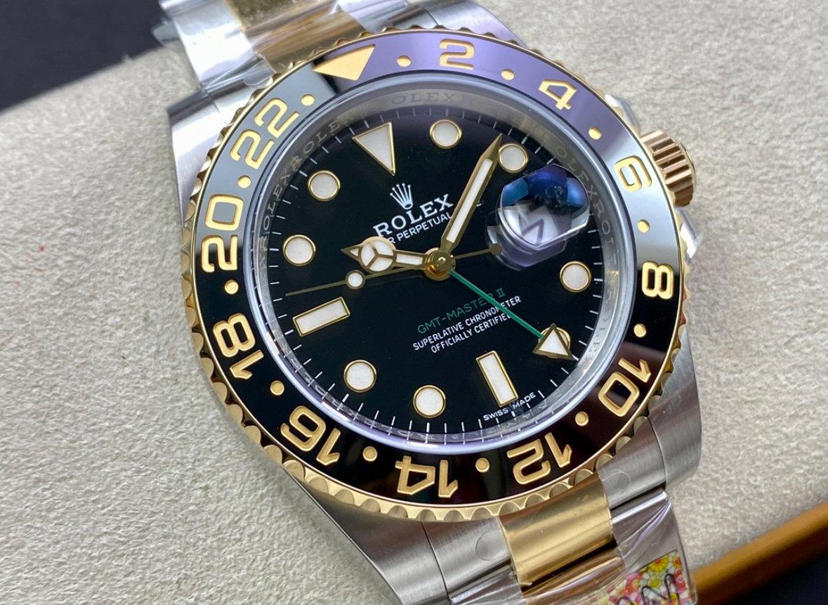 Super Clone GMT-Master II 116713 Oyster 18K Yellow Gold /SS Ceramic_1