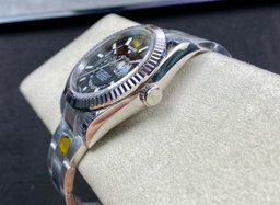 Super Clone Sky-Dweller 42MM Stainless Steel, Black Dial, Oyster