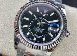 Super Clone Sky-Dweller 42MM Stainless Steel, Black Dial, Oyster