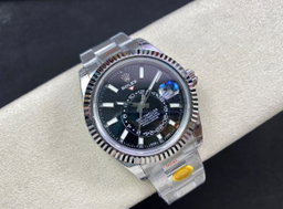 Super Clone Sky-Dweller 42MM Stainless Steel, Black Dial, Oyster