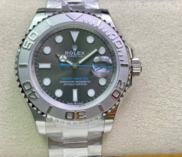 Super Clone Yatch-Master 126622 Gray Dial with Blue Second Hand 904L Stainless Steel Case & Oyster Steel Bracelet