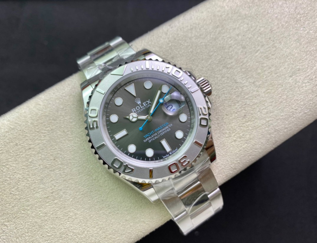 Super Clone Yatch-Master 126622 Gray Dial with Blue Second Hand 904L Stainless Steel Case & Oyster Steel Bracelet_4