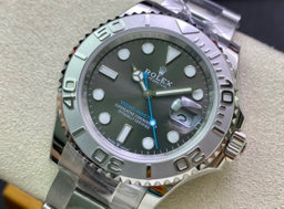 Super Clone Yatch-Master 126622 Gray Dial with Blue Second Hand 904L Stainless Steel Case & Oyster Steel Bracelet