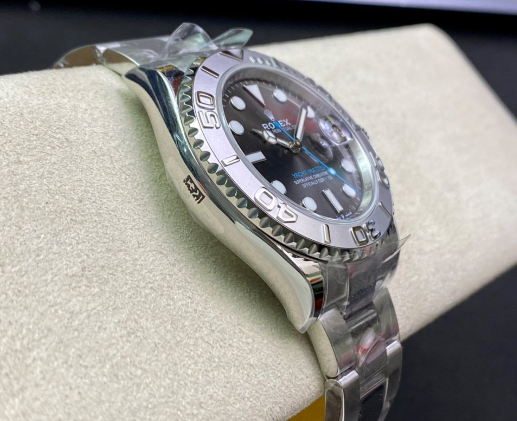 Super Clone Yatch-Master 126622 Gray Dial with Blue Second Hand 904L Stainless Steel Case & Oyster Steel Bracelet_5