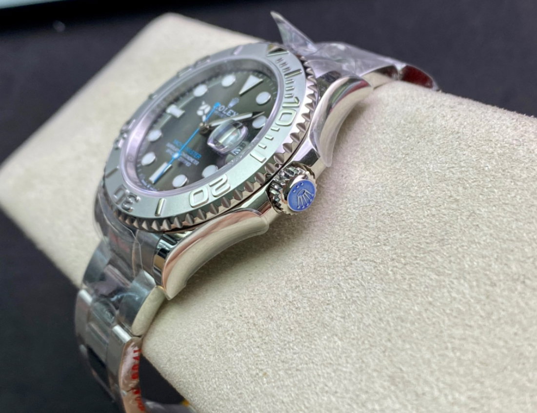 Super Clone Yatch-Master 126622 Gray Dial with Blue Second Hand 904L Stainless Steel Case & Oyster Steel Bracelet_6