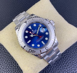 Super Clone Yacht Master 126622 Blue Dial with Red Second Hand 904L Stainless Steel Case & Oyster Steel Bracelet