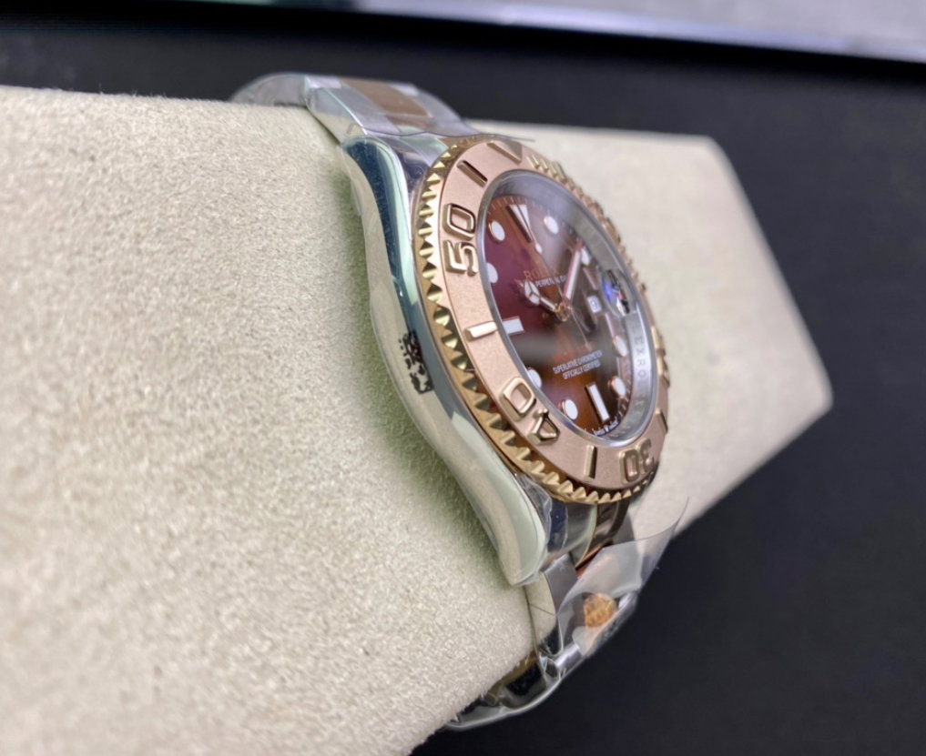 Super Clone Yatch-Master 126621 904L Steel Brown Dial 3D Rose Gold Bezel Rose Gold & Steel Two Tone Bracelet_5
