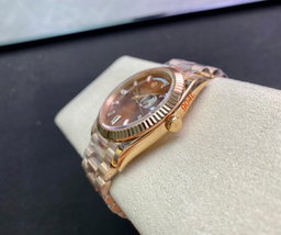 Super Clone Day-Date 40 Chocolate Diamond Dial RG President