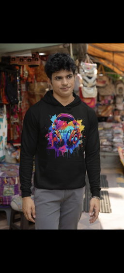 Unisex Sweatshirt Hoodies - Headphones 