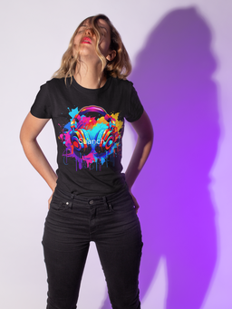 Unisex Cotton T-shirt- Headphone 