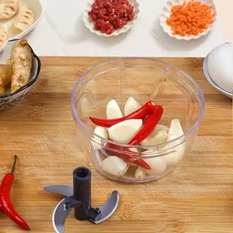 Mini Speedy Chopper - Manual Hand Pull Vegetable & Meat Mini Turbo Cutter