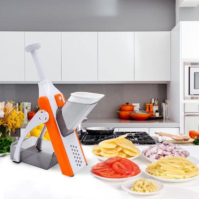 (5 In 1) Mandoline Spring Slicer Cutter Adjustable Slicer, Vegetable Chopper