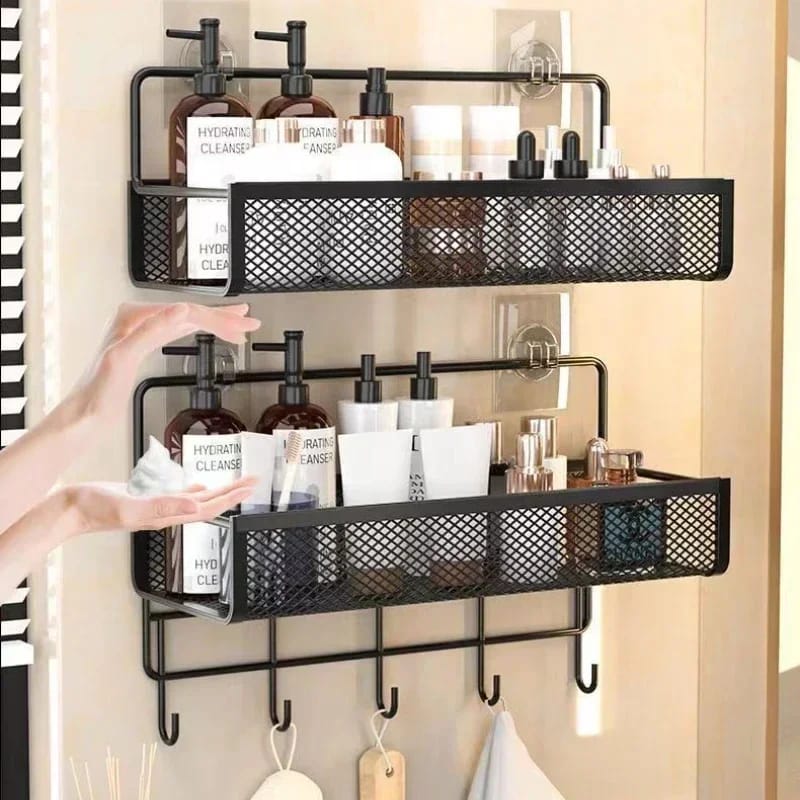 2pc set Portable Hanging Wall-mounted Storage Rack_1