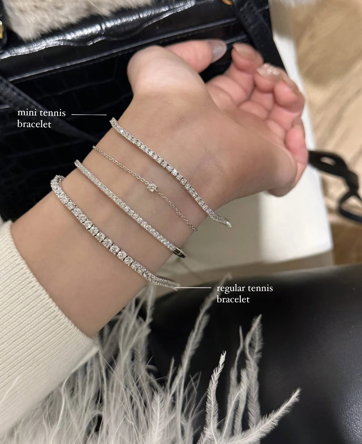 (PO) MINI TENNIS BRACELET- WHITE GOLD _6